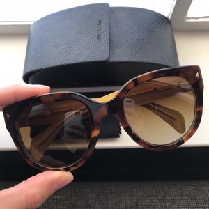 Prada SPR170 Polarized Cat-eye Sunglasses